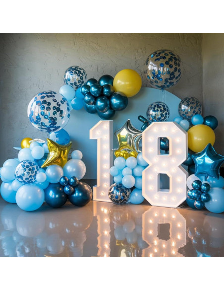Globos de Fiesta FEYG 30 cm Azul y Amarillo con Confeti Globos de Fiesta FEYG 30 cm Azul y Amarillo con Confeti