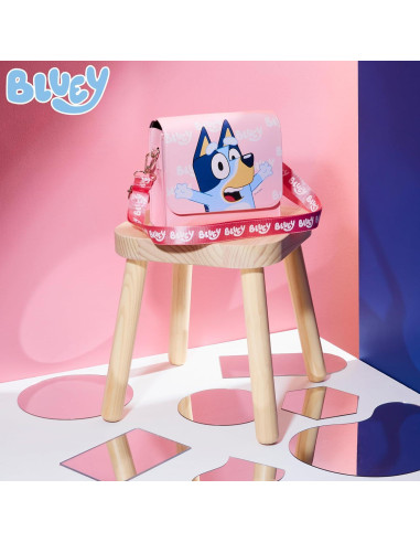 Bolso de mano Bluey para niñas - Strap ajustable 17.8x16x7.1 cm