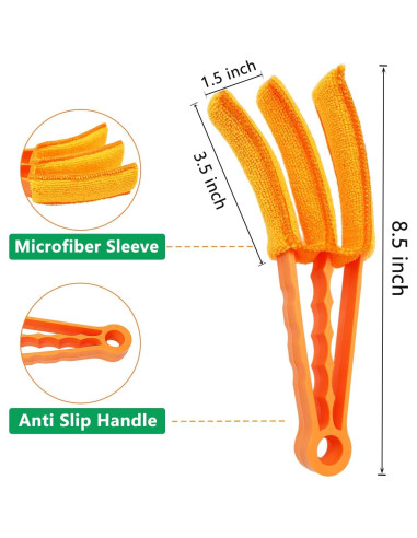 Paquete de 3 Plumeros de Microfibra HSHTTKL para Persianas