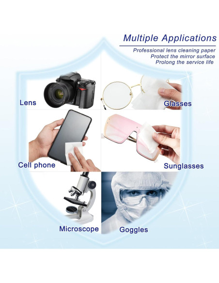 500 Hojas Papel Limpieza Lentes + 2 Paños Microfibra Outus 500 Hojas Papel Limpieza Lentes + 2 Paños Microfibra Outus