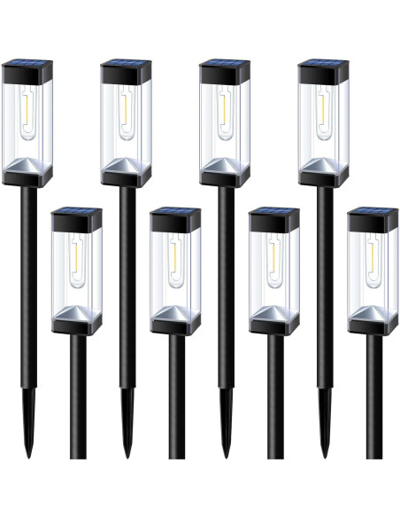 Luces de Camino Solares Gorrzai Paquete de 8 LED Impermeables Luces de Camino Solares Gorrzai Paquete de 8 LED Impermeables