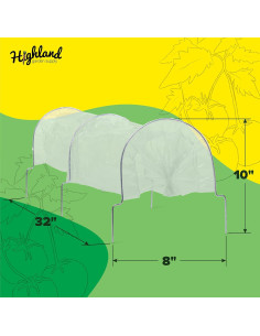 Mini Invernadero Túnel Cloche Poliéster Highland Garden 91.4x20.3cm 2