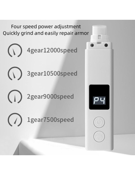 Cortador de Uñas Eléctrico Orparst para Perros y Gatos 4 Velocidades Cortador de Uñas Eléctrico Orparst para Perros y Gatos 4 Velocidades