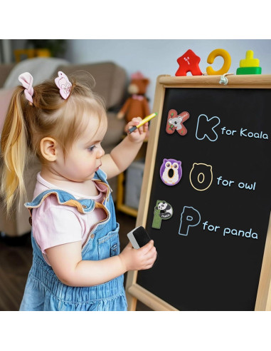 Letras Magnéticas de Madera OMyFav - Alfabeto Grande para Niños