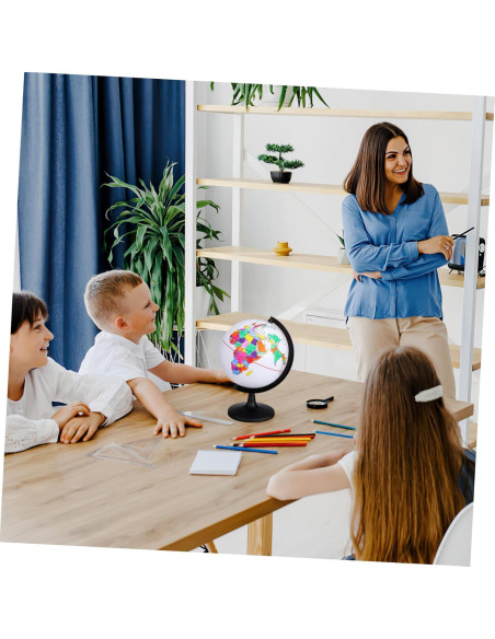 Globo Terráqueo DIY Toyvian en Blanco con Soporte 22cm Globo Terráqueo DIY Toyvian en Blanco con Soporte 22cm
