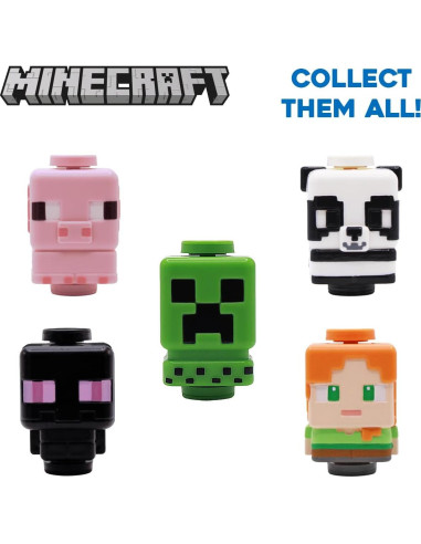 Spinner Antiestrés Minecraft Just Toys - Alex, Creeper, Panda, Enderman, Cerdo