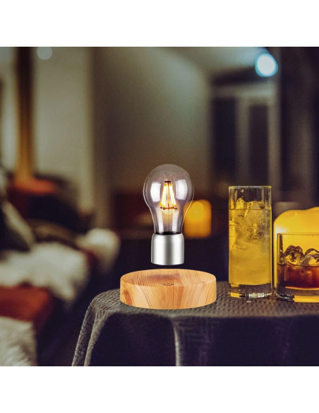 Lámpara de Escritorio LED Flotante Magnética VGAzer - Base de Madera Lámpara de Escritorio LED Flotante Magnética VGAzer - Base de Madera