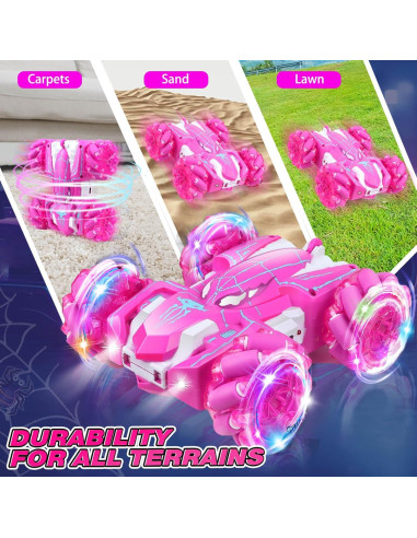 Coche de Control Remoto Dolanus LY-15 Rosa Acrobacias 360