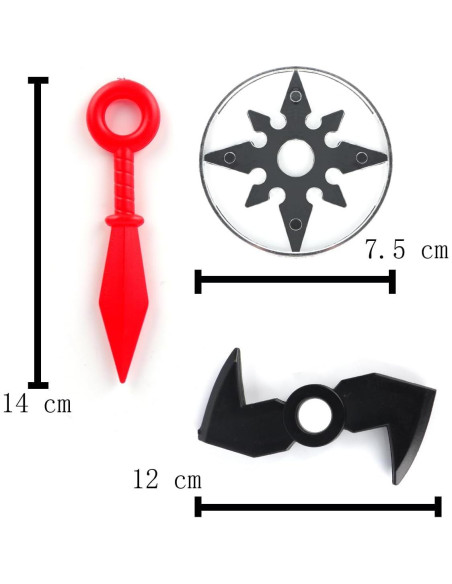 Conjunto de Armas Ninja de Plástico para Disfraces LARP Conjunto de Armas Ninja de Plástico para Disfraces LARP