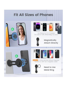 Soporte Magnético para Laptop y Teléfono MoKo, Negro 2