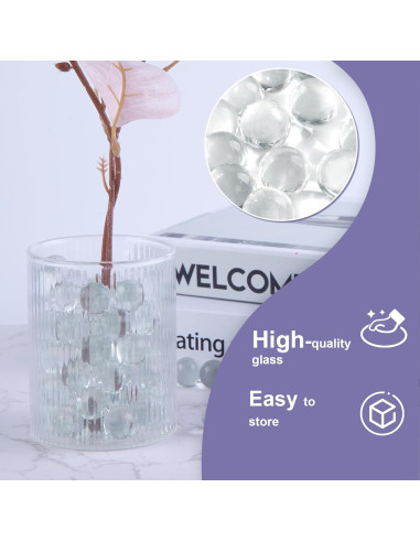 Canicas de Vidrio Transparentes FUTUREPLUSX 5LB para Decoración