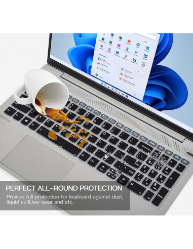 Cubierta de Teclado CaseBuy para Lenovo IdeaPad 15.6" Negro