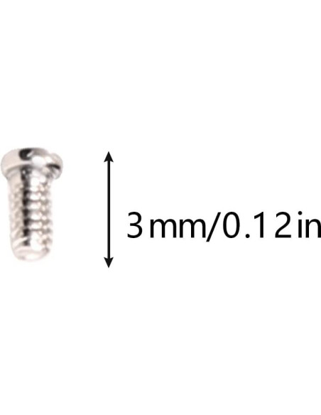 Tornillos de Reemplazo Plateados para Gafas Aviador RB3025 - Kit de 4 con Destornillador Tornillos de Reemplazo Plateados para Gafas Aviador RB3025 - Kit de 4 con Destornillador