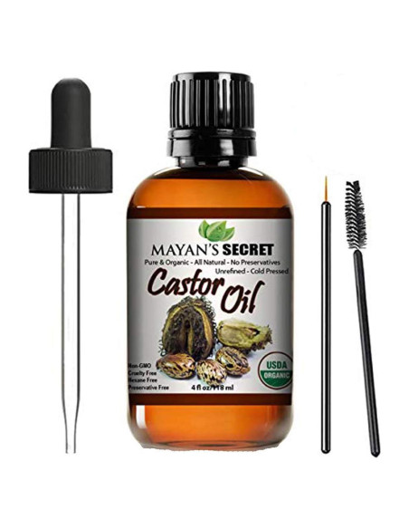 Aceite de Ricino Puro Orgánico Secreto Maya 118 ml - Crecimiento Cabello y Piel Aceite de Ricino Puro Orgánico Secreto Maya 118 ml - Crecimiento Cabello y Piel