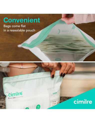 Bolsas de Almacenamiento de Leche Materna Cimilre 100 Unidades 207ml