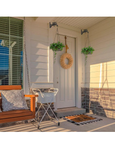 Soporte de Planta de Pared Qiaomeiysp 2 Paquetes 25.4 cm Negro 2