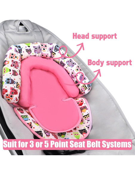 KAKIBLIN Soporte para Cabeza de Bebé Rosa para Asiento de Auto KAKIBLIN Soporte para Cabeza de Bebé Rosa para Asiento de Auto