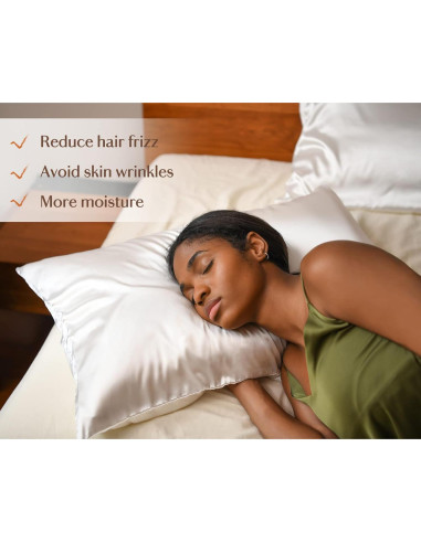 Juego de 2 Fundas de Almohada de Satén YANIBEST 50x66cm