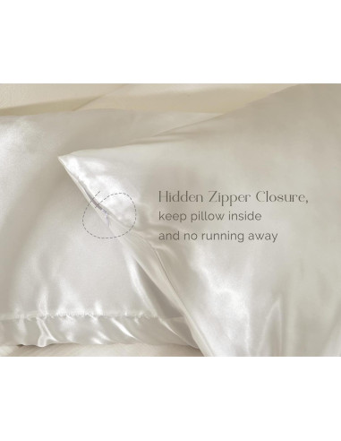 Juego de 2 Fundas de Almohada de Satén YANIBEST 50x66cm