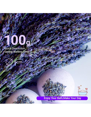 Juego de Bombas de Baño Fumgranth con Aceite de Lavanda 113g