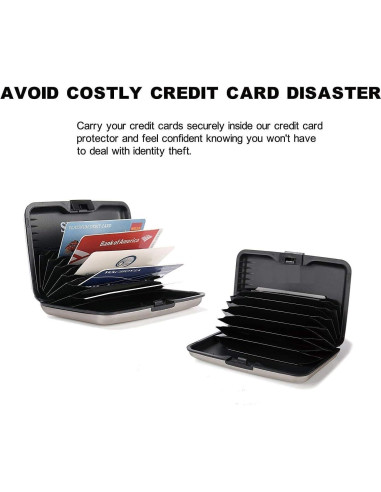 Protector de Tarjeta de Crédito RFID Aluminio IMAGILIVSPAS Negro