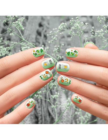 Kit de Placas de Estampado de Uñas Whaline 6 Piezas San Patricio