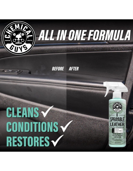 Limpiador y Acondicionador de Cuero Spray Chemical Guys 473 ml Limpiador y Acondicionador de Cuero Spray Chemical Guys 473 ml