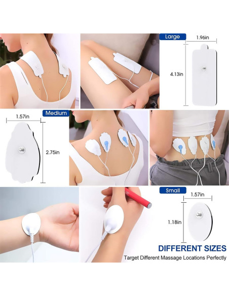 Parches Electrodos Reemplazo NURSAL 20 Piezas 3.5mm TENS EMS Parches Electrodos Reemplazo NURSAL 20 Piezas 3.5mm TENS EMS