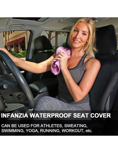 Cubierta de Asiento Impermeable INFANZIA Ajuste Universal Negro Cubierta de Asiento Impermeable INFANZIA Ajuste Universal Negro