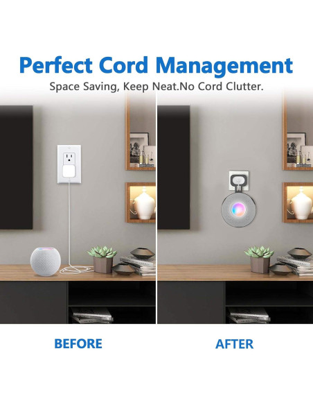 Soporte de Montaje en Pared CUHIOY para HomePod Mini Negro Soporte de Montaje en Pared CUHIOY para HomePod Mini Negro