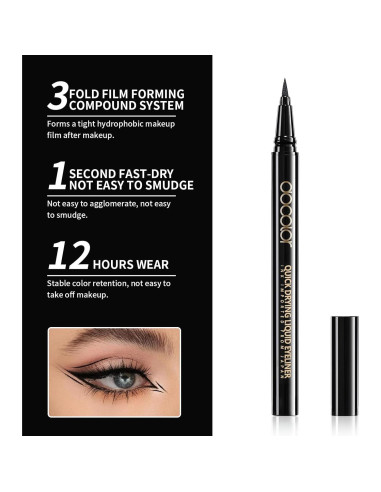Eyeliner Líquido Impermeable Docolor YX001 Negro 1 Cuenta