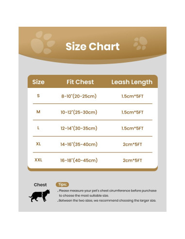 Arnés y Correa para Gato FAYOGOO Negro a Prueba de Escape