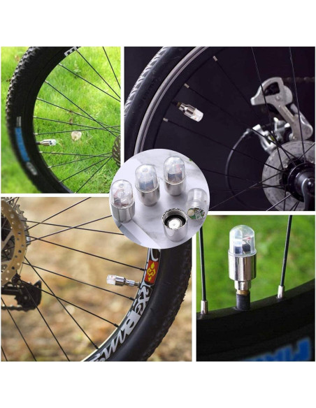 Luces LED para Ruedas de Bicicleta YUERWOVER Azul 4 Piezas Luces LED para Ruedas de Bicicleta YUERWOVER Azul 4 Piezas