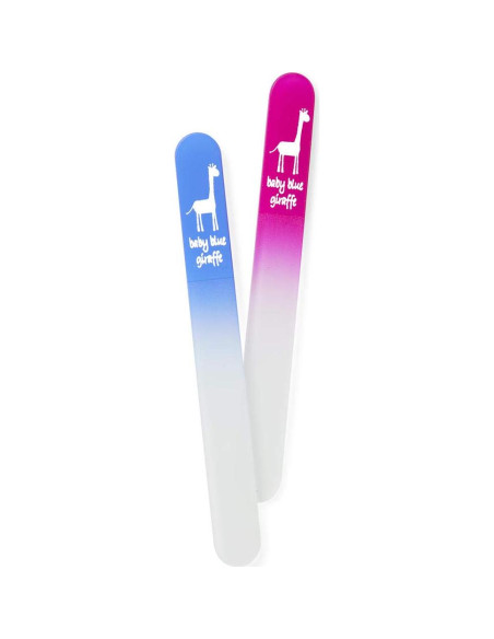 Lima de Uñas de Vidrio para Bebés Jirafa Azul Rosa 10x2cm Lima de Uñas de Vidrio para Bebés Jirafa Azul Rosa 10x2cm