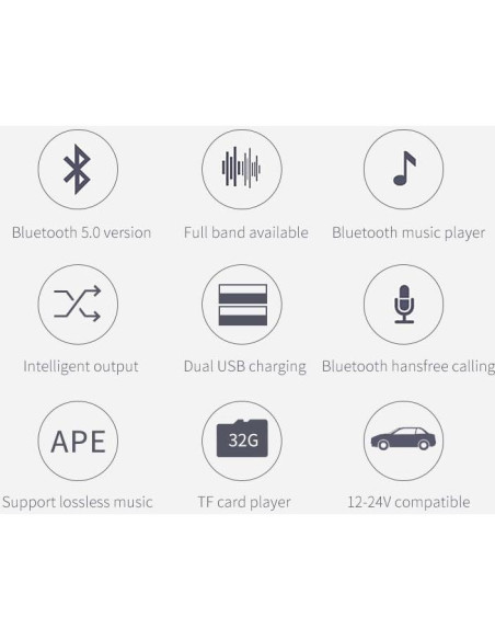 Transmisor FM Bluetooth 5.0 Couraglazer BC42 Carga Rápida USB Transmisor FM Bluetooth 5.0 Couraglazer BC42 Carga Rápida USB