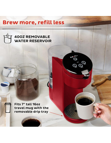 Cafetera Instant Pot Solo 1 Porción K-Cup 40oz Roja