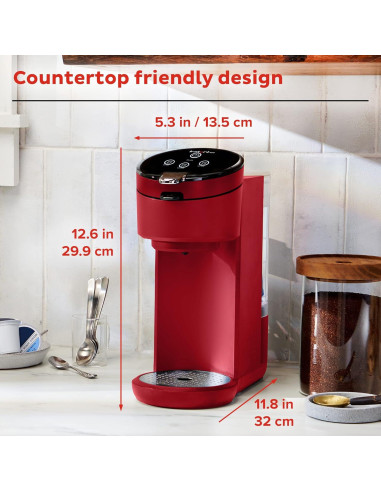 Cafetera Instant Pot Solo 1 Porción K-Cup 40oz Roja