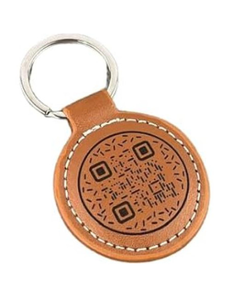 Llave de Cuero Personalizada con Código QR - Publicidad Inteligente Llave de Cuero Personalizada con Código QR - Publicidad Inteligente
