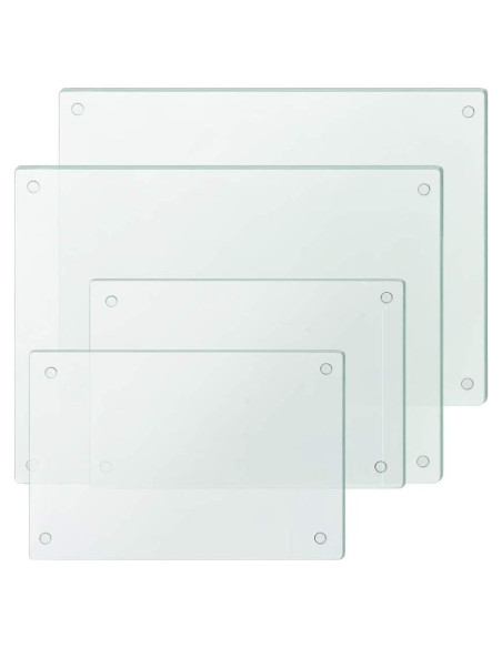 Conjunto de 4 Tablas de Cortar de Vidrio Murrey Home 40x30cm Conjunto de 4 Tablas de Cortar de Vidrio Murrey Home 40x30cm