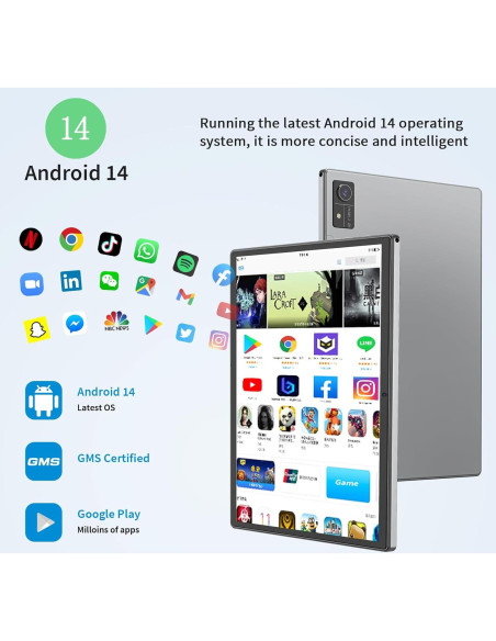 Tableta 2 en 1 YOBANSE T618 10" Android 14 16GB RAM 128GB ROM Tableta 2 en 1 YOBANSE T618 10" Android 14 16GB RAM 128GB ROM