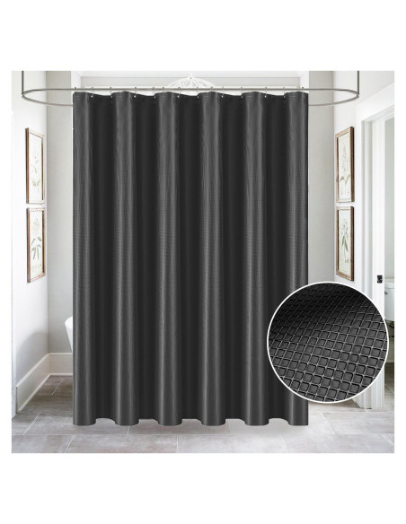Cortina de Ducha Tititex Negra 72x72 cm PEVA Impermeable Cortina de Ducha Tititex Negra 72x72 cm PEVA Impermeable