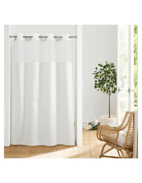 Cortina de Ducha River Dream 137x203 cm Blanca Sin Ganchos Cortina de Ducha River Dream 137x203 cm Blanca Sin Ganchos