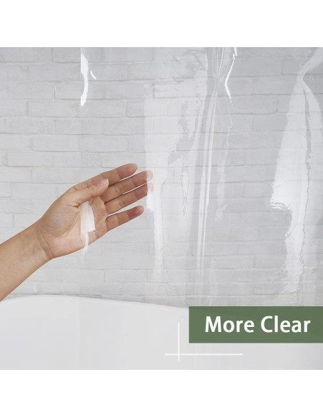 Cortina de Ducha UFRIDAY 72x80 cm Transparente EVA Impermeable Cortina de Ducha UFRIDAY 72x80 cm Transparente EVA Impermeable