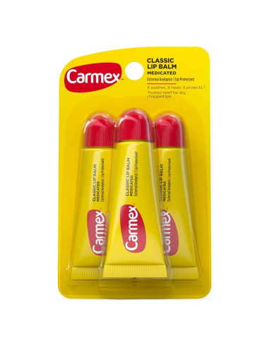 Bálsamo Labial Hidratante Carmex Sabor Original 3 Piezas