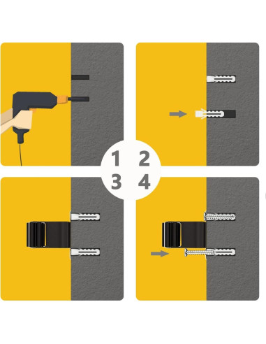 Soporte de Escoba de Pared Verdenu Acero Inoxidable 6 Paquetes