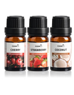 Juego de Aceites Esenciales Frutales Mizzeo 3x10ml - Cereza, Fresa, Coco
