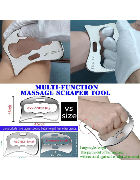 Conjunto Gua Sha de Acero Inoxidable 4 en 1 GYX COELE Conjunto Gua Sha de Acero Inoxidable 4 en 1 GYX COELE