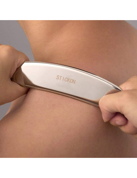Herramienta de Masaje Gua Sha STICKON Acero Inoxidable 20cm Herramienta de Masaje Gua Sha STICKON Acero Inoxidable 20cm