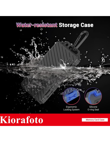 Estuche Organizador Kiorafoto para 36 Tarjetas SD y 74 TF Estuche Organizador Kiorafoto para 36 Tarjetas SD y 74 TF