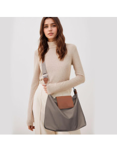 Bolso Cruzado Grande JANKS Café con Leche 38x27x9 cm 2